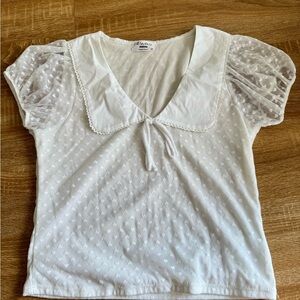 Electric Family White Lace Blouse
